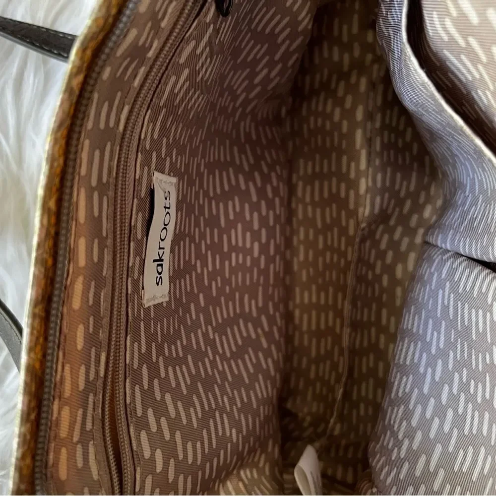 Sakroots Elephant Neutral Metro Boho Tote